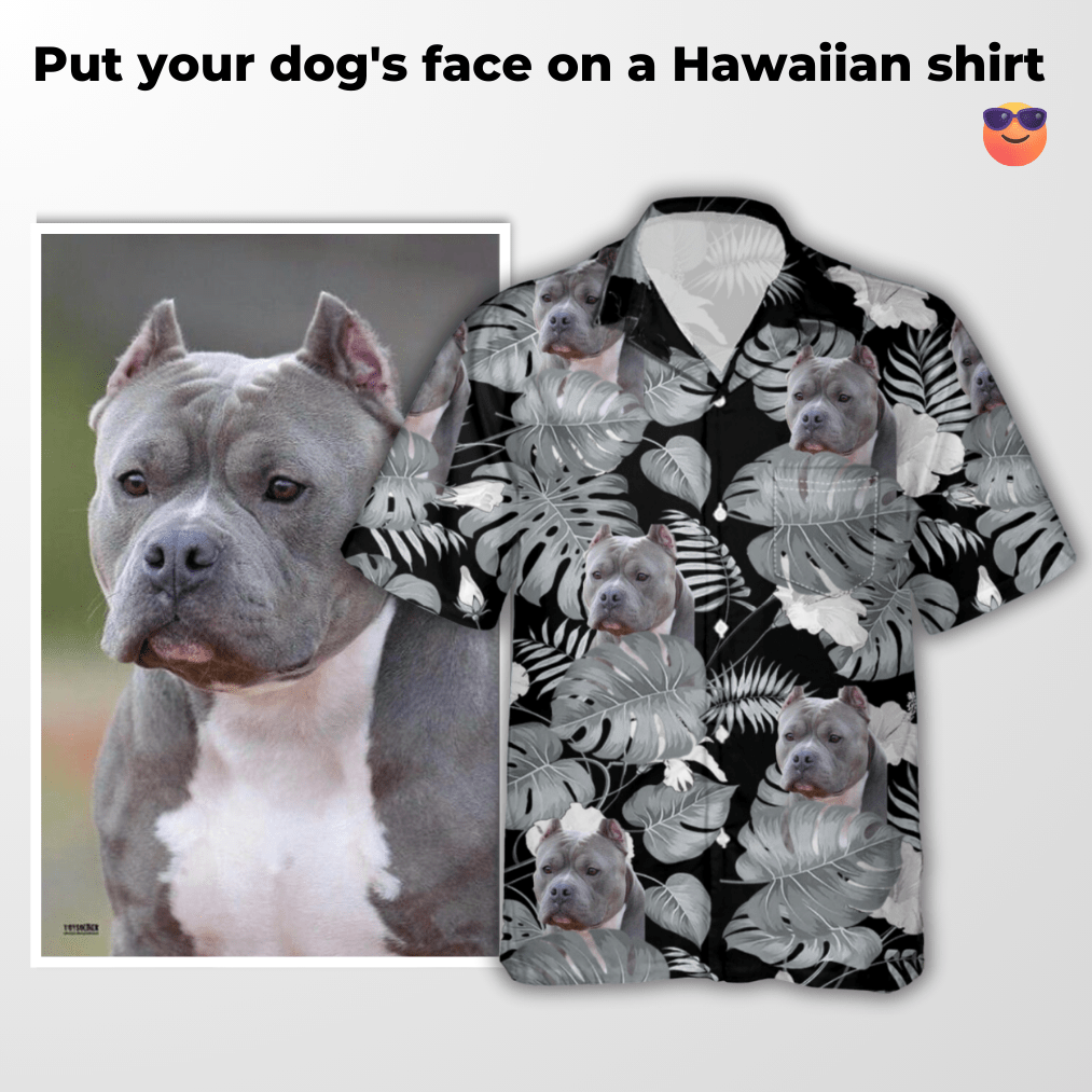 Customized Dog's Photo On Men's Hawaiian Shirt DA199 888280