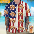 Customized Hawaii Shirt Upload Dog Cat Photo With Us Flag N369 889230 120728