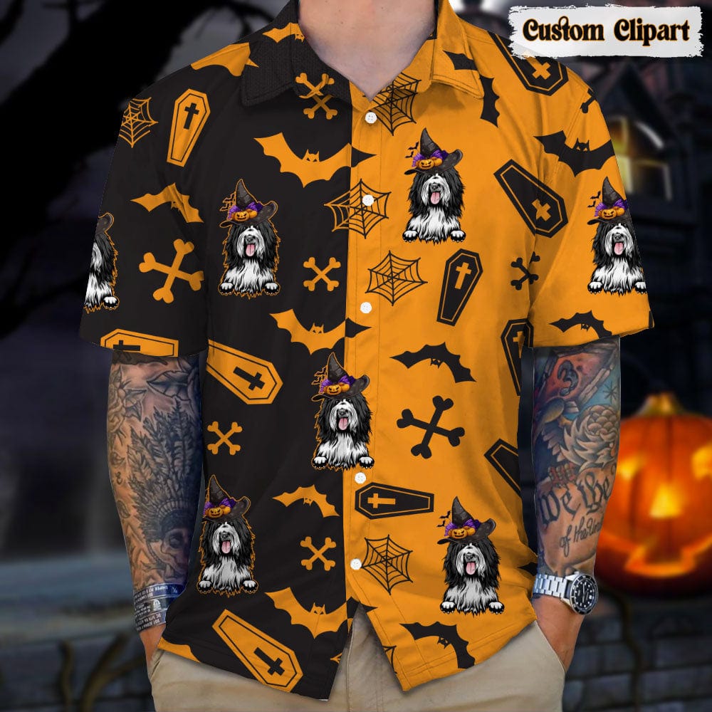 Dog Cat Halloween Man's Hawaiian Shirt K228 888529