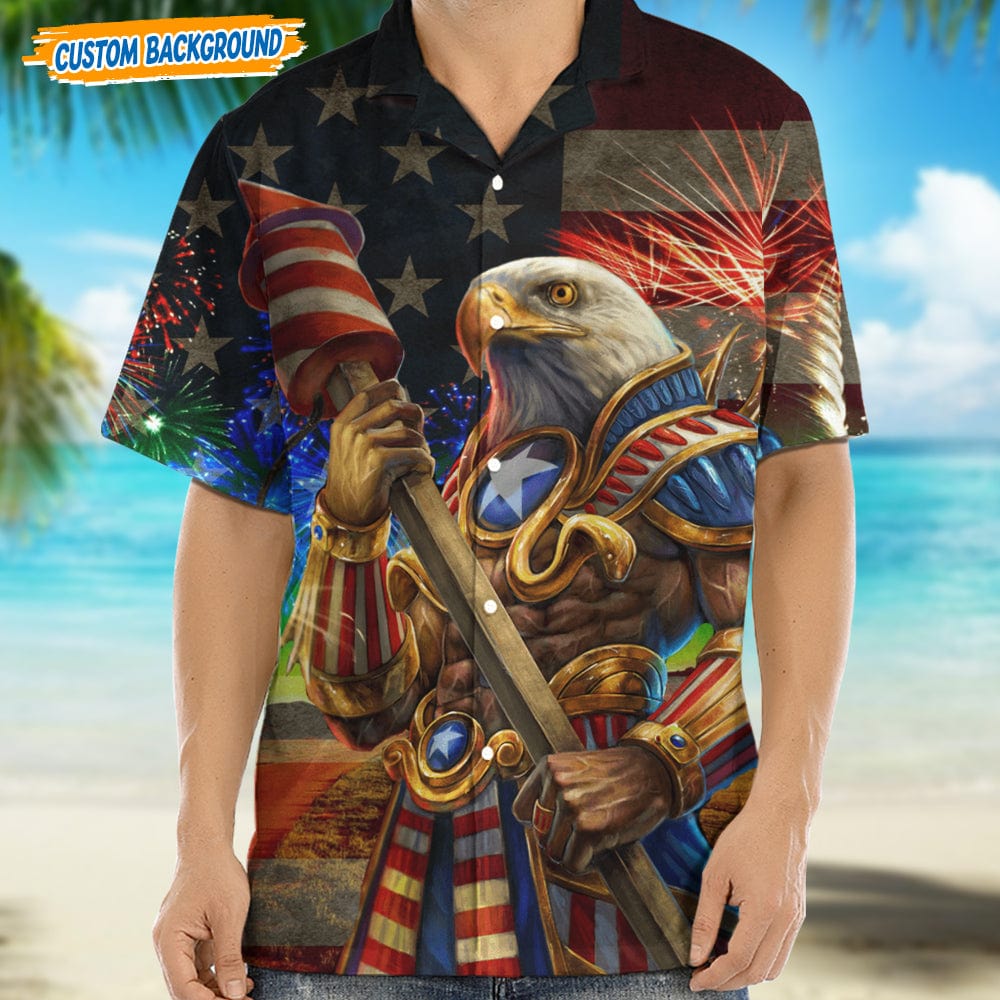 Eagle With USA Flag Hawaii Shirt N304 889290