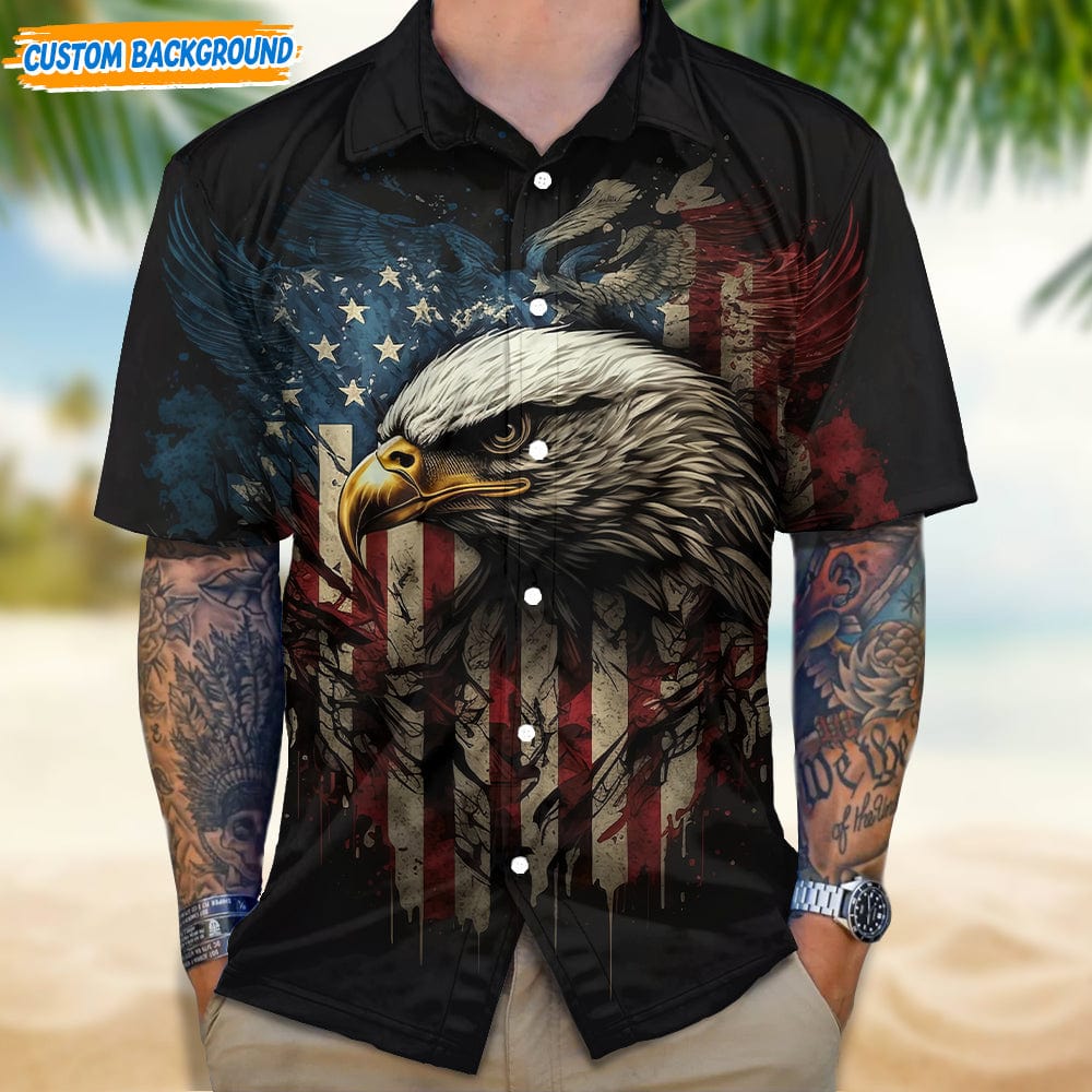 Eagle With USA Flag Hawaii Shirt N304 889290