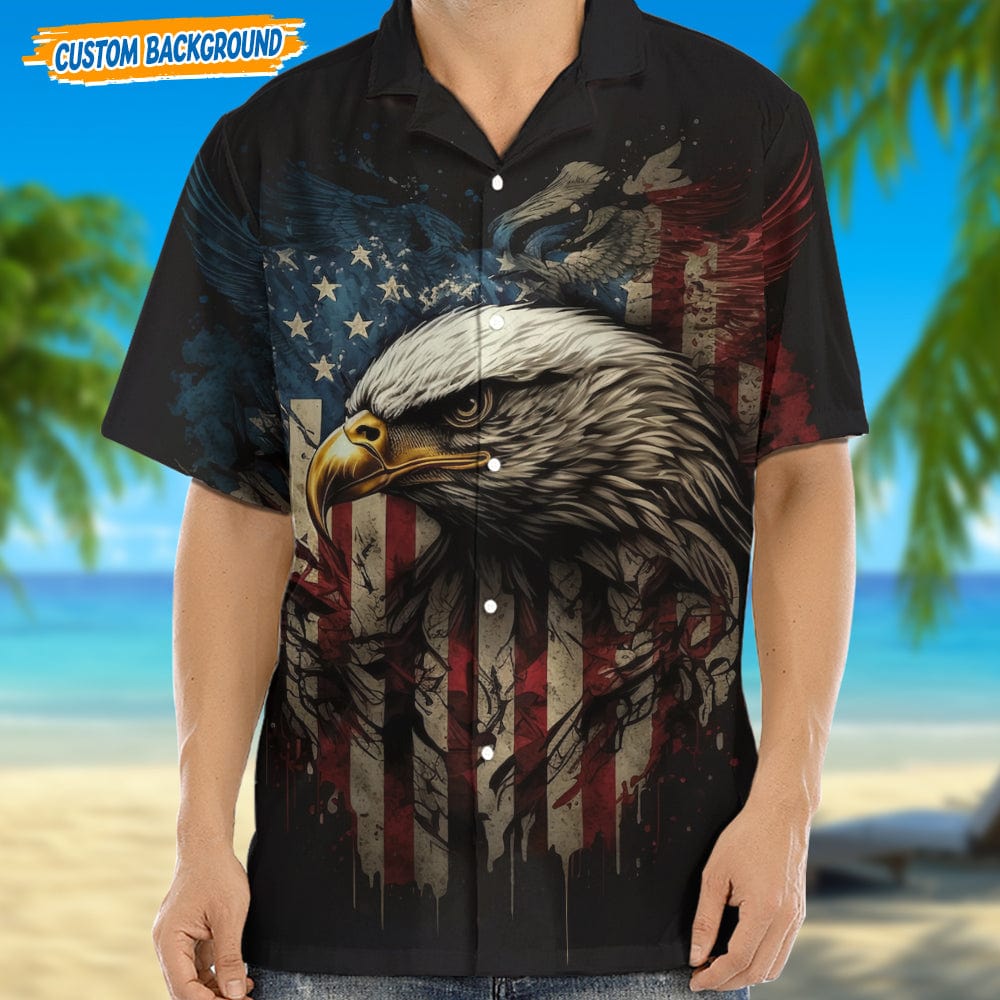 Eagle With USA Flag Hawaii Shirt N304 889290
