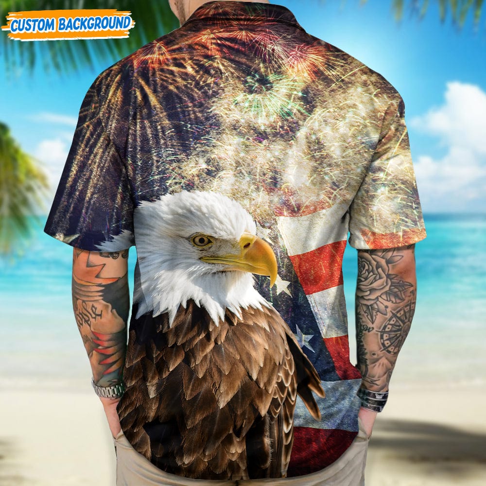 Eagle With USA Flag Hawaii Shirt N304 889290