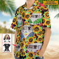 Hippie Custom Clipart Dog Men's Hawaiian Shirt K228 888398