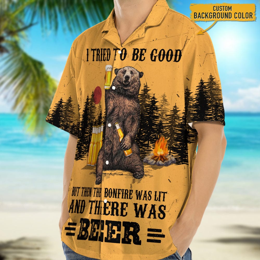 I Tried to Be Good But Then The Bonfire Was Lit Hawaii Shirt K228 888471