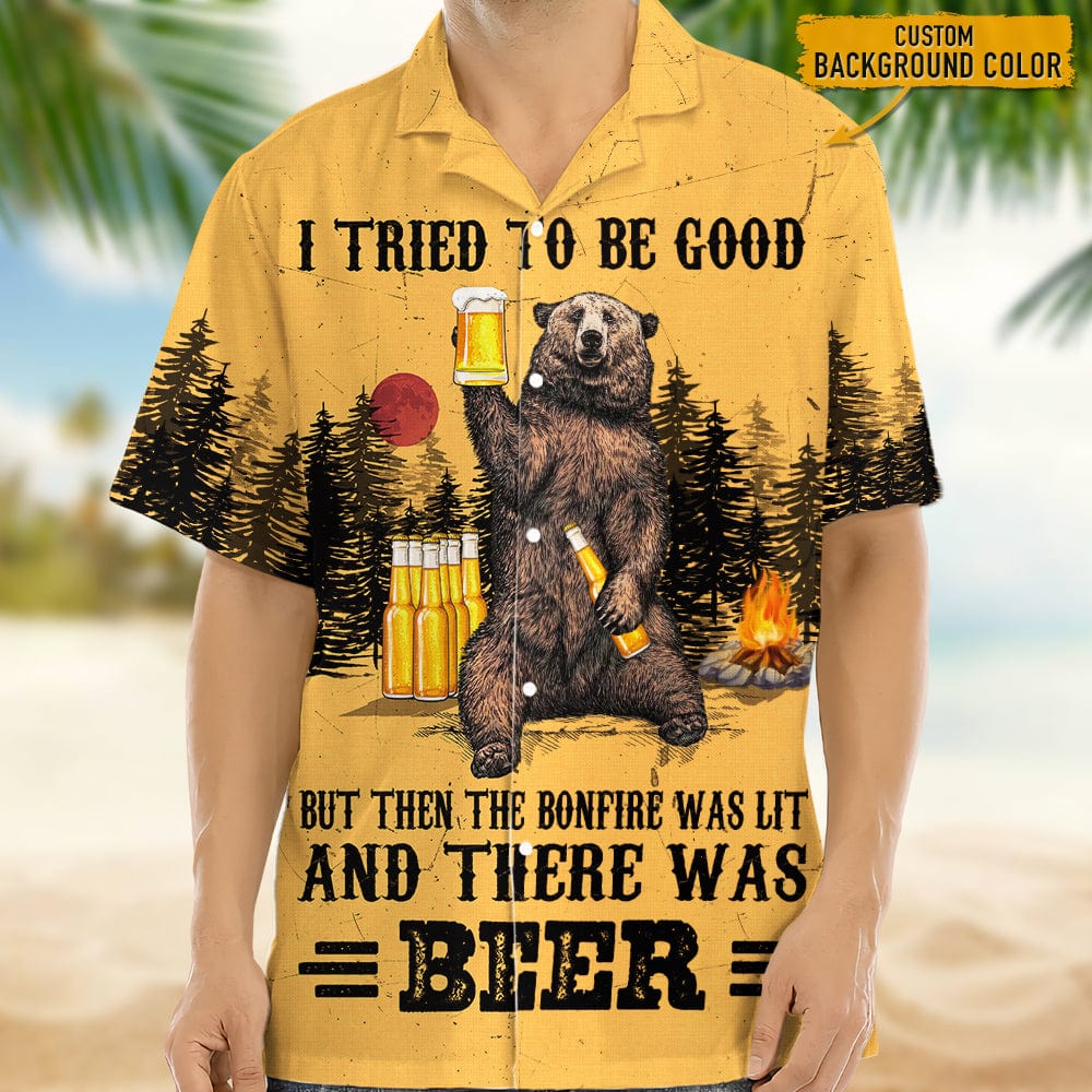 I Tried to Be Good But Then The Bonfire Was Lit Hawaii Shirt K228 888471