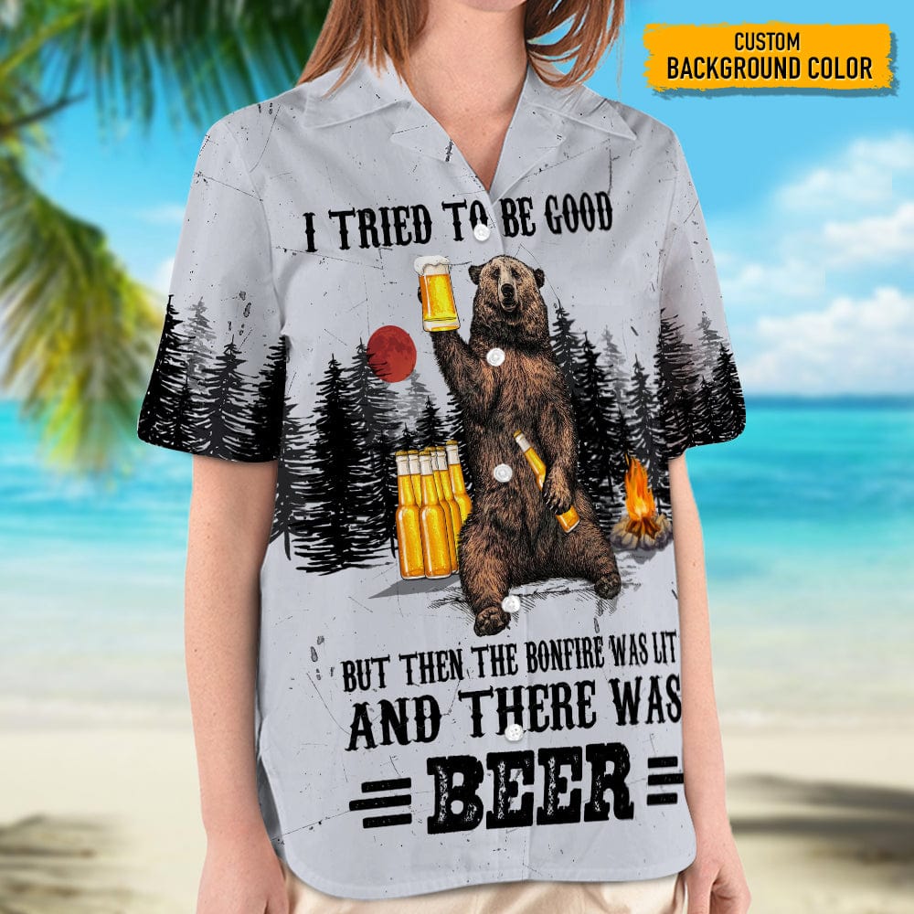 I Tried to Be Good But Then The Bonfire Was Lit Hawaii Shirt K228 888471