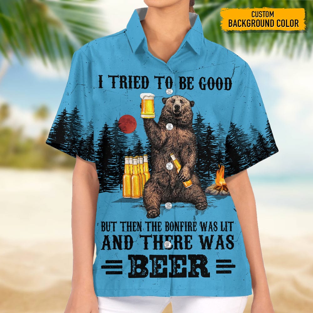 I Tried to Be Good But Then The Bonfire Was Lit Hawaii Shirt K228 888471