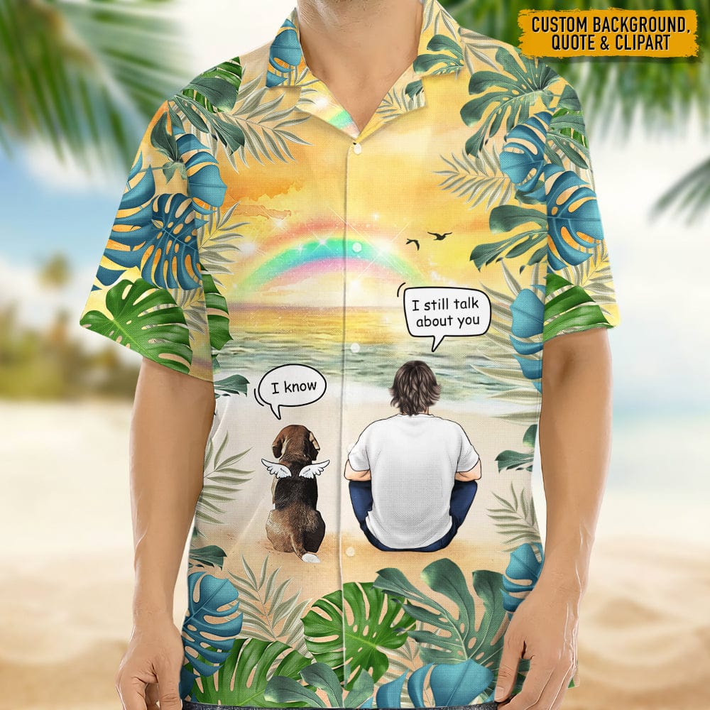 Memorial hawaiian men shirt, Personalized Gift for Dog Lovers N369 HN590