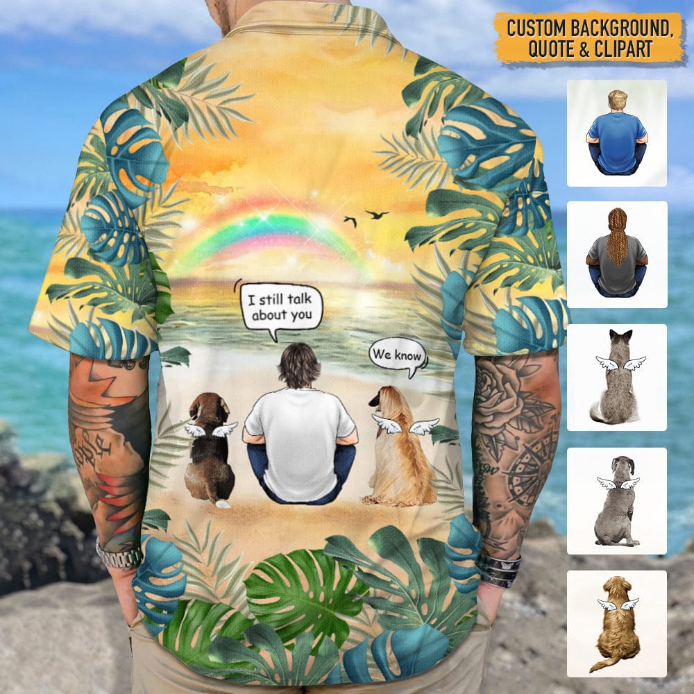 Memorial hawaiian men shirt, Personalized Gift for Dog Lovers N369 HN590