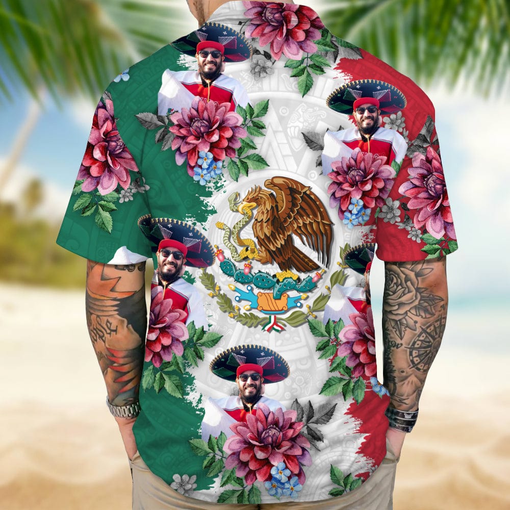 Mexico Flag Hawaiian Shirt, Upload Photo 888385
