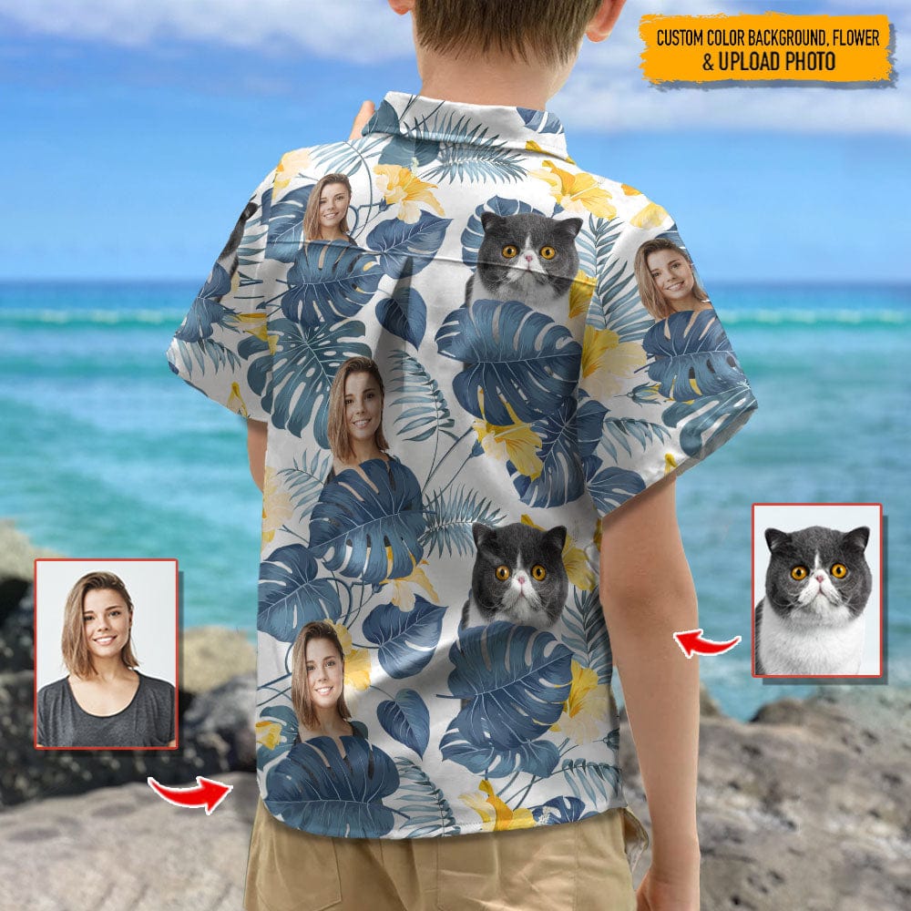 Upload Cat Photo Boy's Hawaiian Shirt, N304 888401