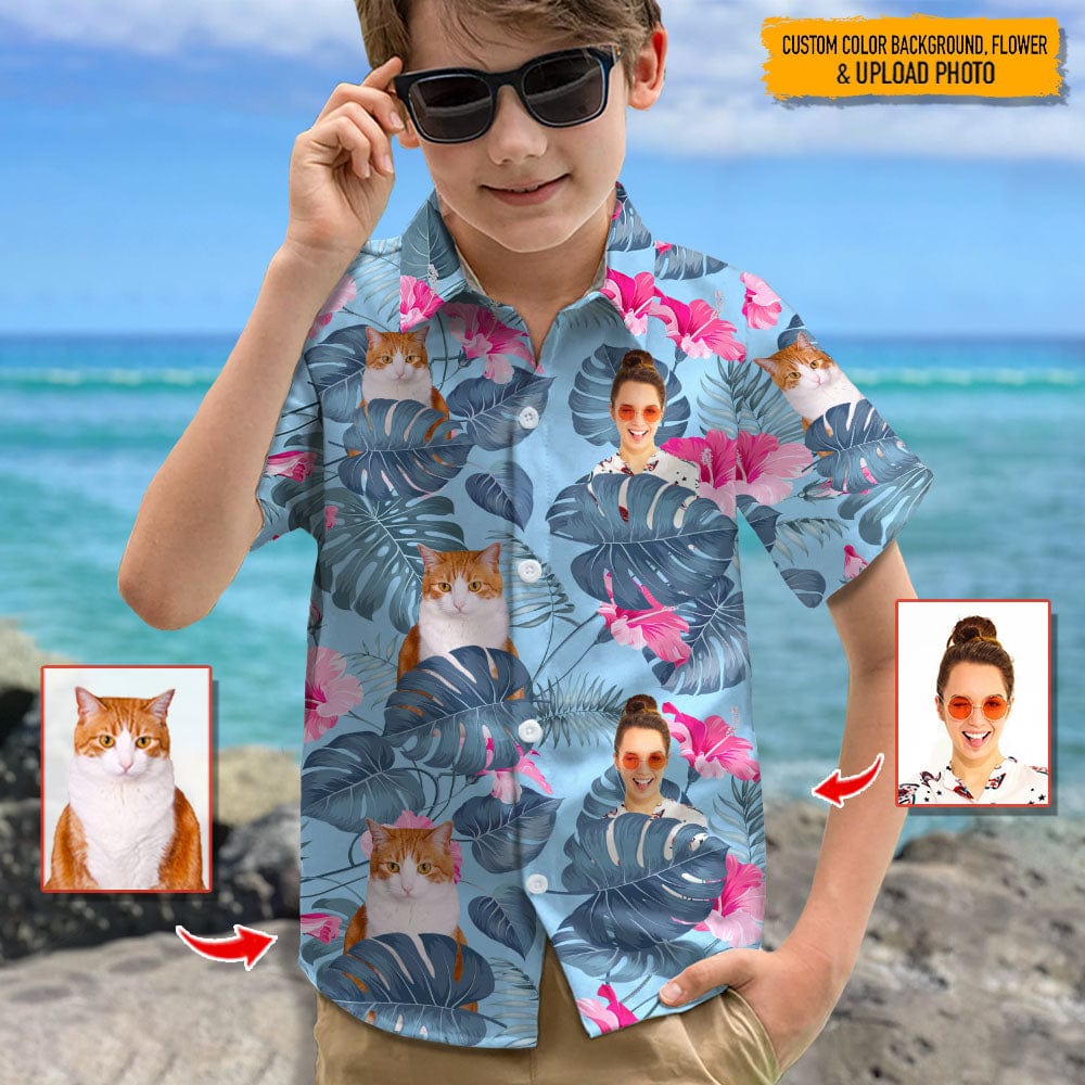 Upload Cat Photo Boy's Hawaiian Shirt, N304 888401