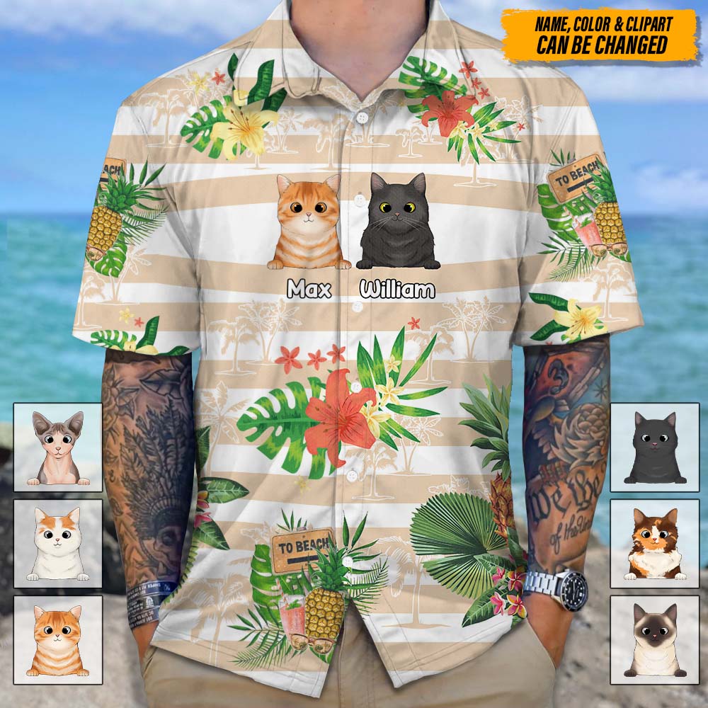 Personalized Cat Clipart Hawaiian Shirt N304 888392