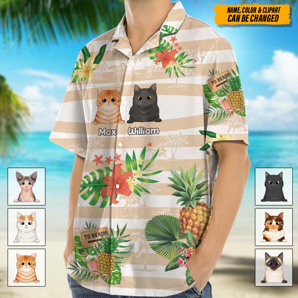Personalized Cat Clipart Hawaiian Shirt N304 888392