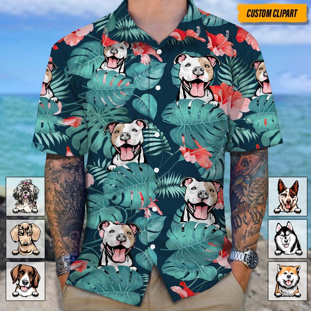Personalized Dog Clipart Hawaiian Shirt T368 888394