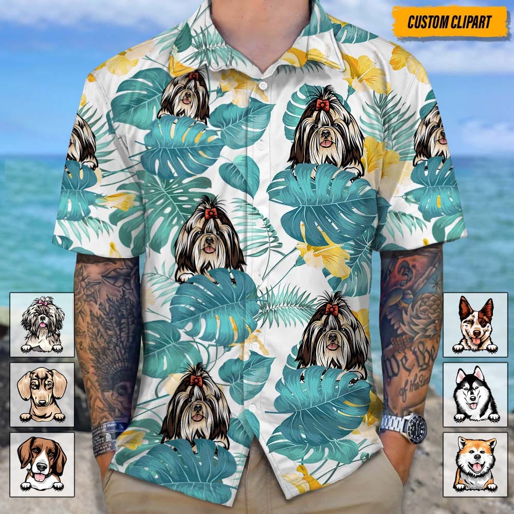 Personalized Dog Clipart Hawaiian Shirt T368 888394