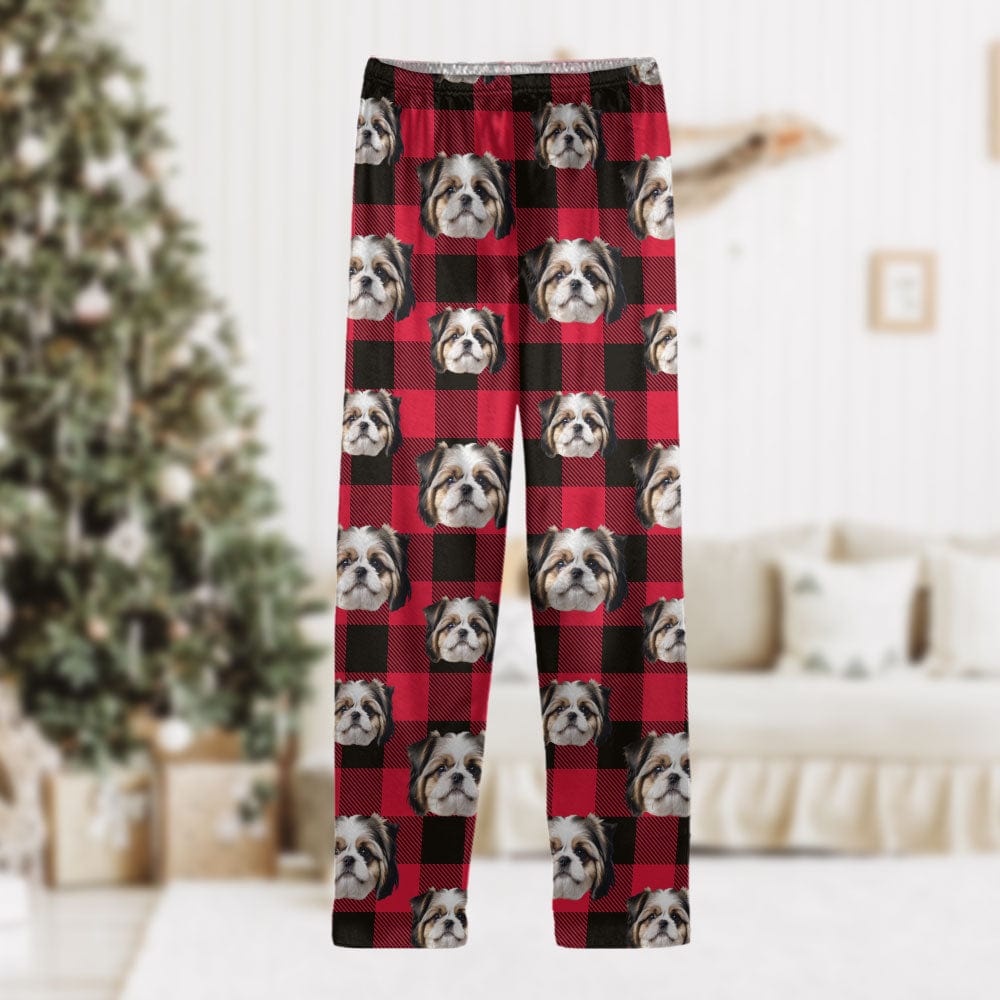 Personalized Dog Photo With Colorful Background For Family Pajamas N304 889700