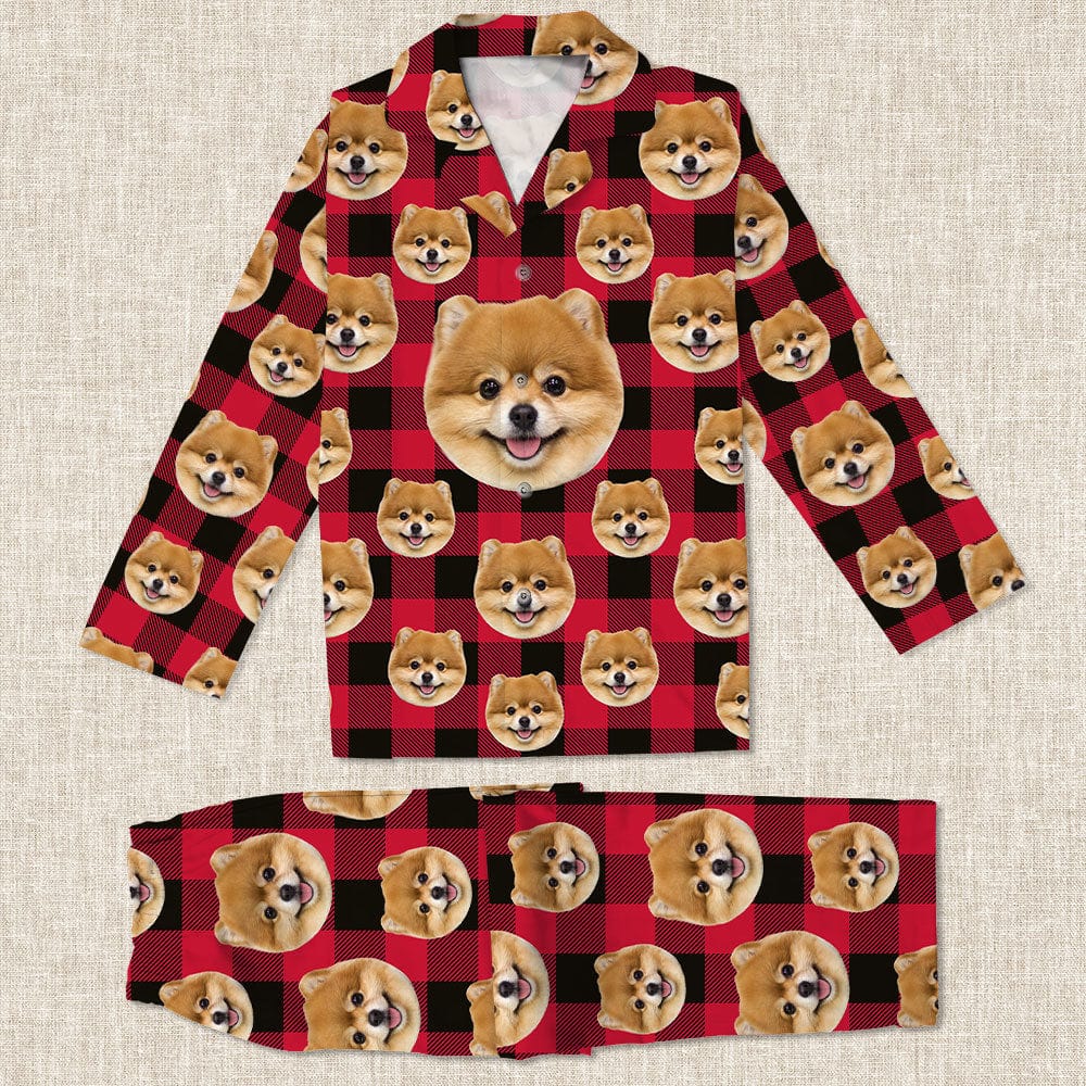 Personalized Dog Photo With Colorful Background For Family Pajamas N304 889700