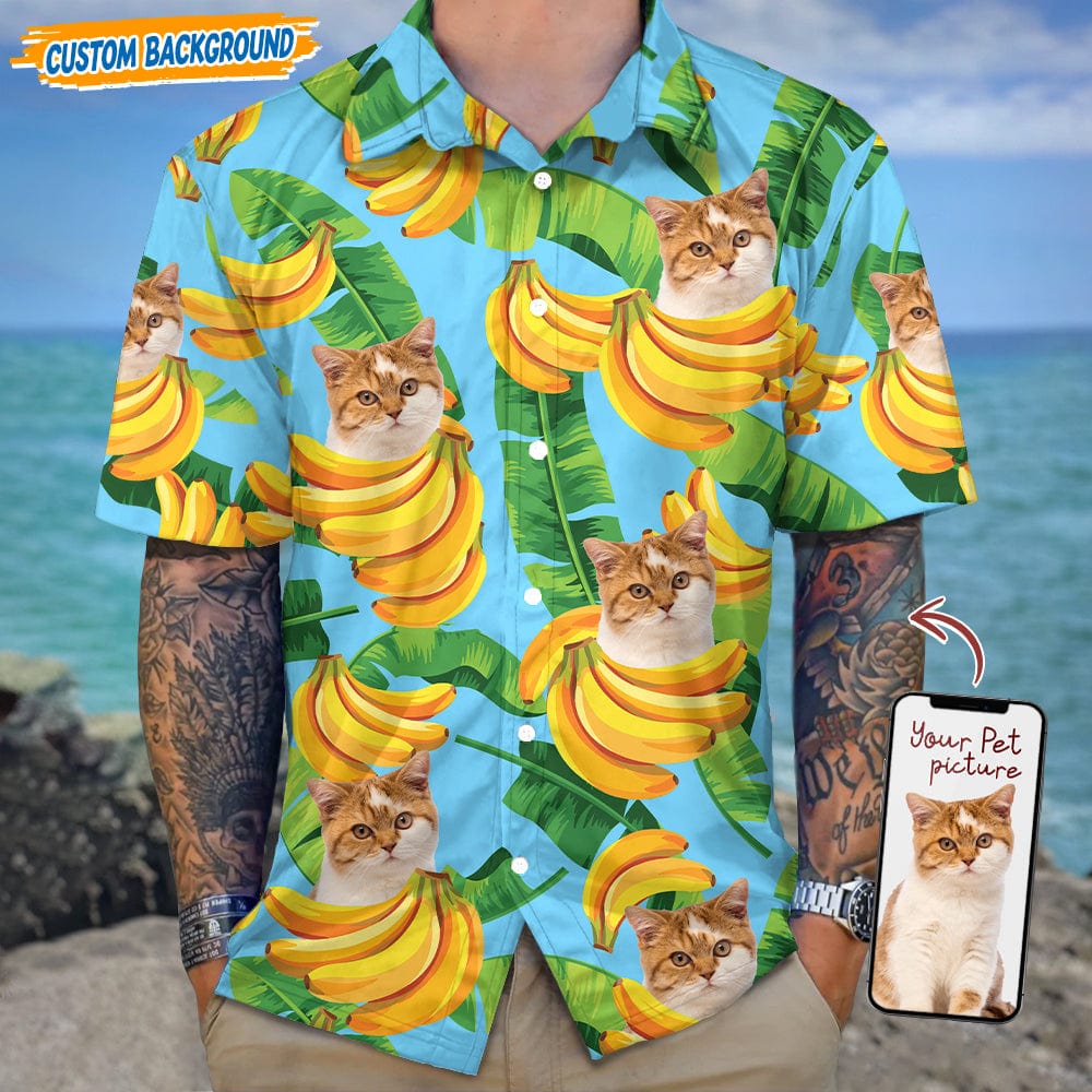 Upload Dog Cat Photo With Funny Pattern Hawaiian Shirt T368 889438