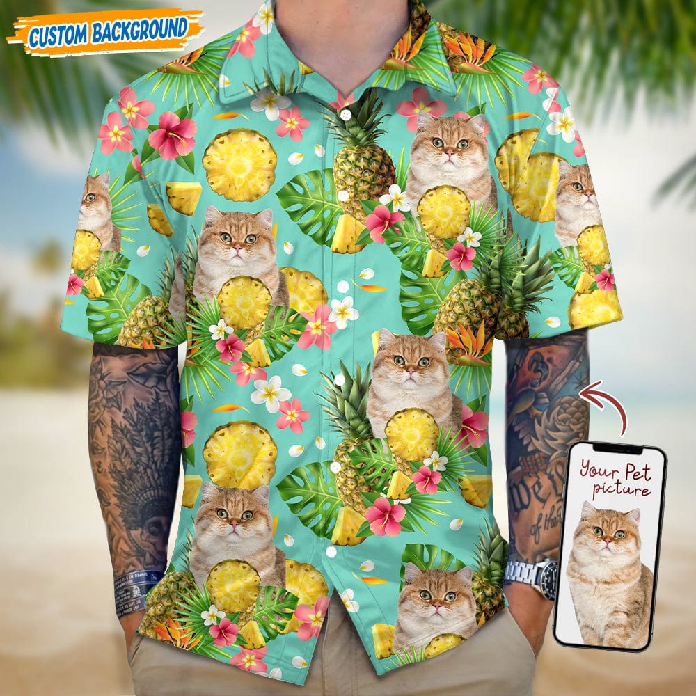 Upload Dog Cat Photo With Funny Accessories Hawaiian Shirt T368 889446