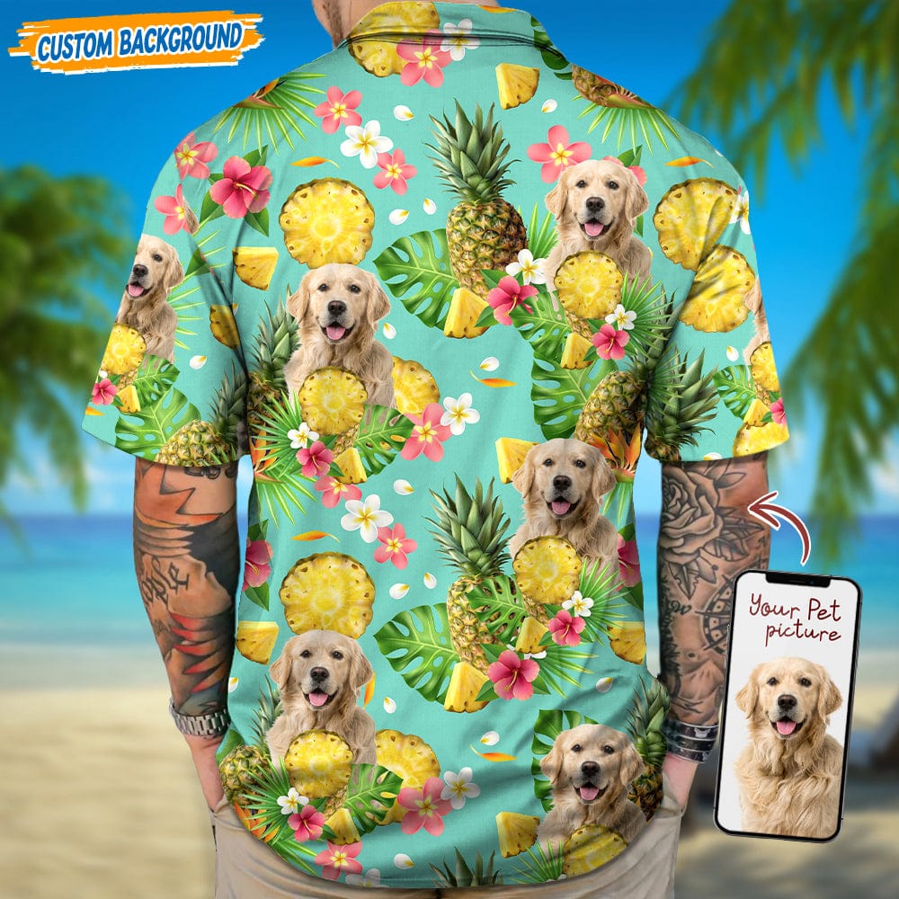 Upload Dog Cat Photo With Funny Accessories Hawaiian Shirt T368 889446