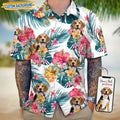 Personalized Upload Dog Cat Photo With Flower Design Hawaiian Shirt T368 889454