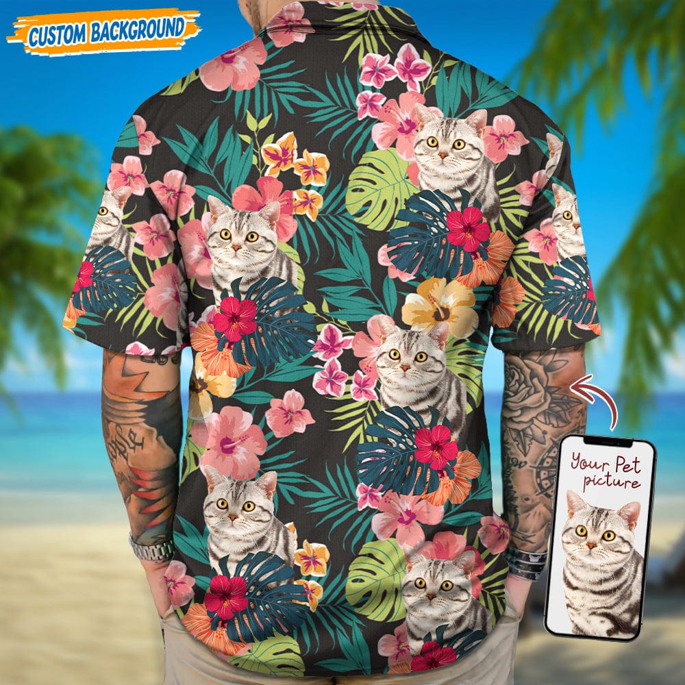 Upload Dog Cat Photo Hibiscus Flower Hawaiian Shirt T368 889456
