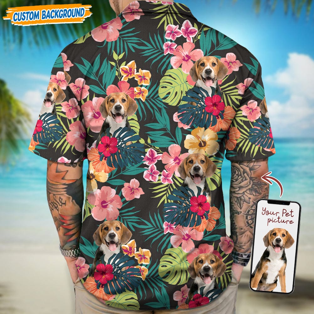 Upload Dog Cat Photo Hibiscus Flower Hawaiian Shirt T368 889456