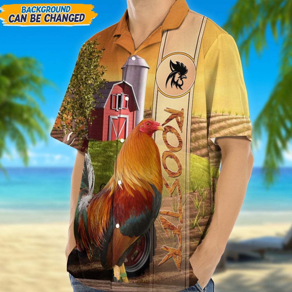 Rooster 3D Farmer Hawaii Shirt N304 889417