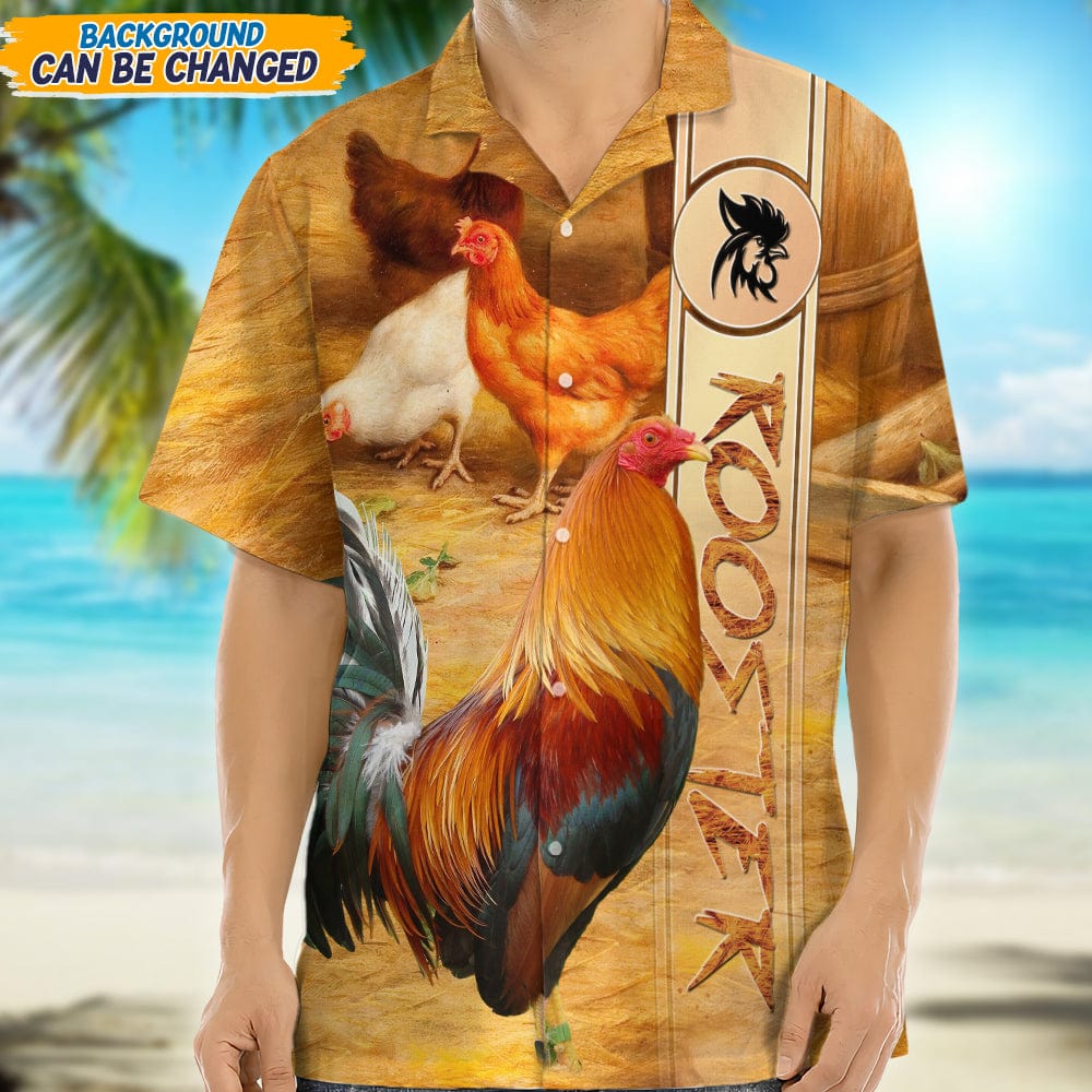 Rooster 3D Farmer Hawaii Shirt N304 889417