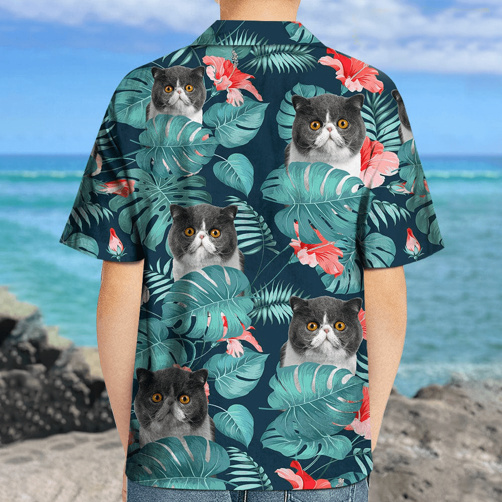 Upload Cat Photo Boy's Hawaiian Shirt, N304 888401