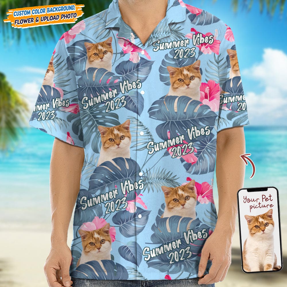 Upload Cat Photo Summer Viber Hawaii Shirt N304 889326