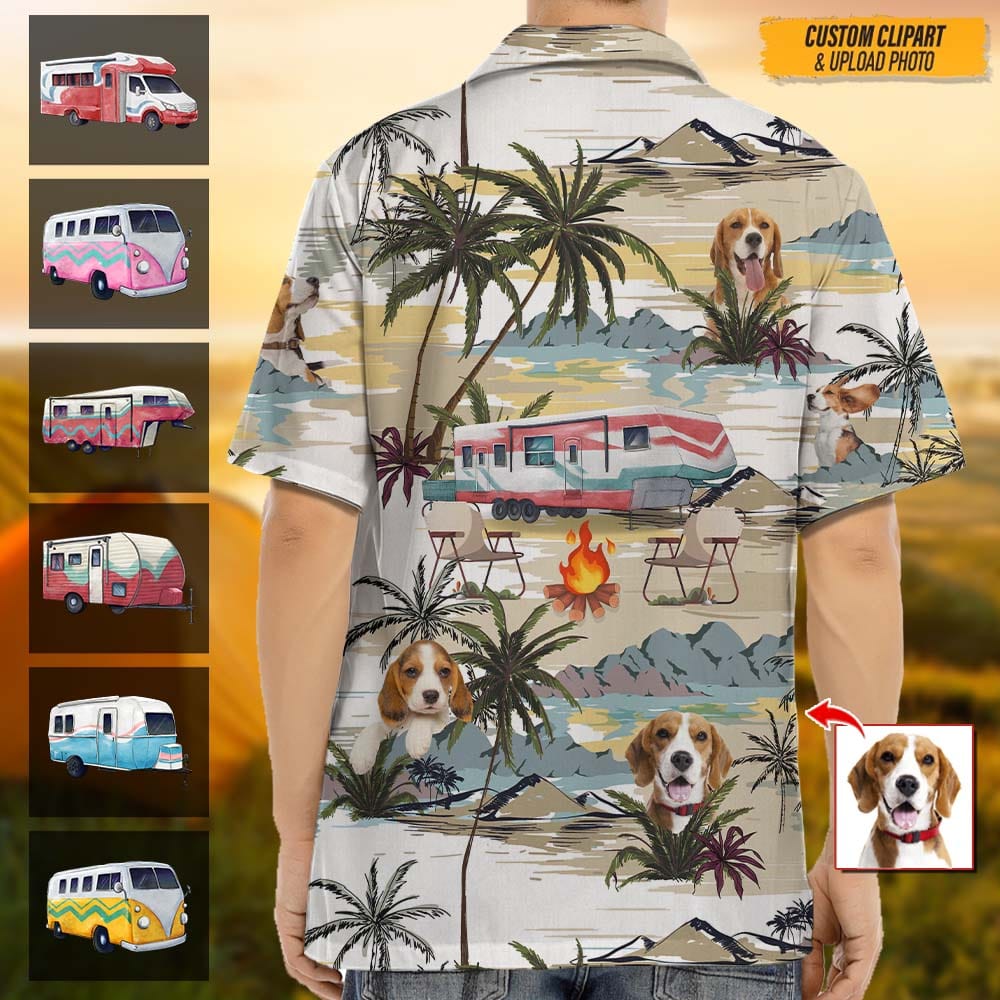 Upload Family Photo Camping Hawaii Shirt N369 HN590