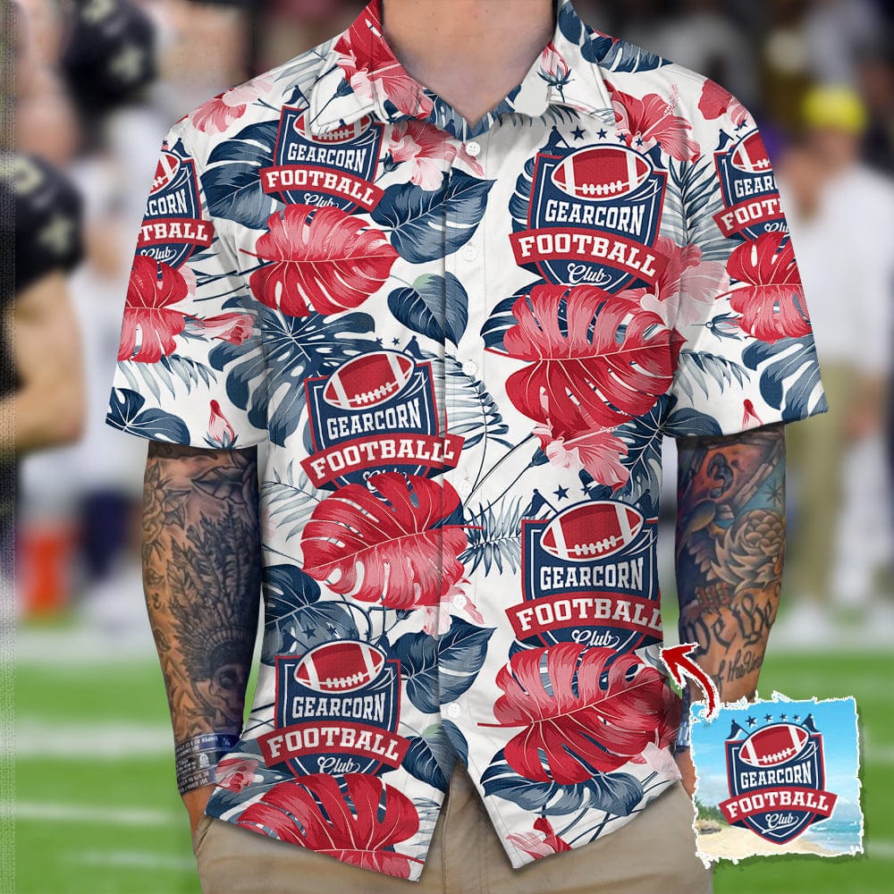 Upload Favorite Team Logo Photo Football Hawaiian Shirt K228 888478