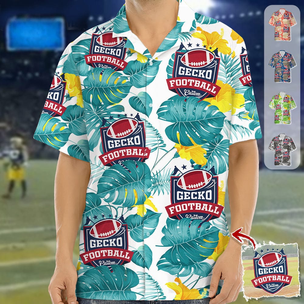 Upload Favorite Team Logo Photo Football Hawaiian Shirt K228 888478
