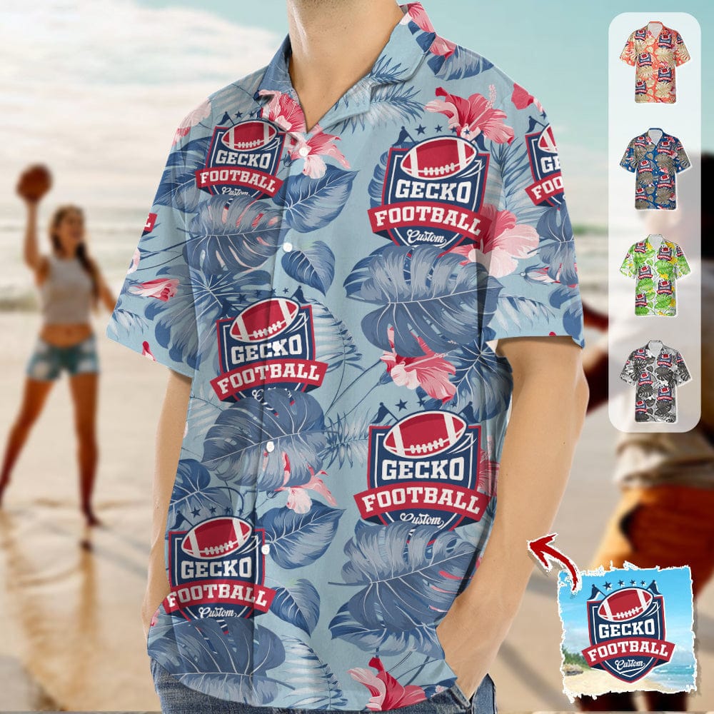 Upload Favorite Team Logo Photo Football Hawaiian Shirt K228 888478