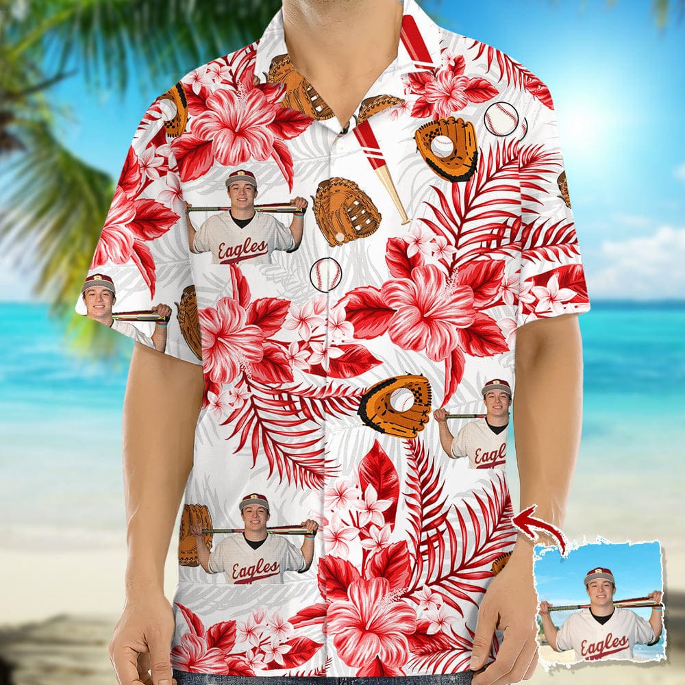 Upload Photo Baseball Hawaiian Shirt, N304 888426