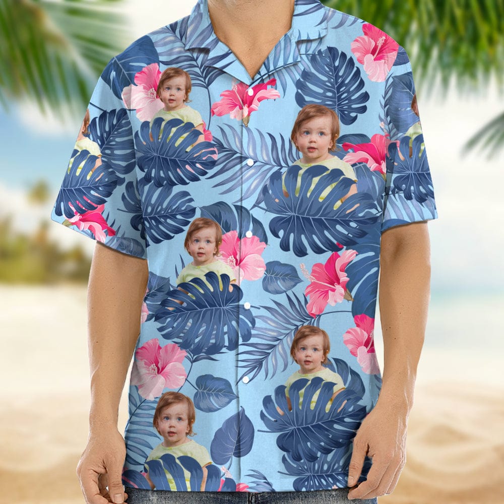 Upload Photo Best Dad Ever Men's Hawaii Shirt TA29 889378