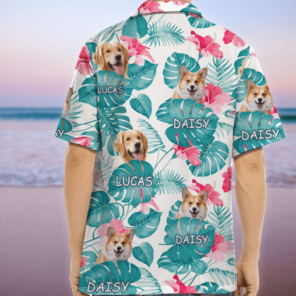Upload Photo Custom Name Dog Men's Hawaiian Shirt DM01 891085
