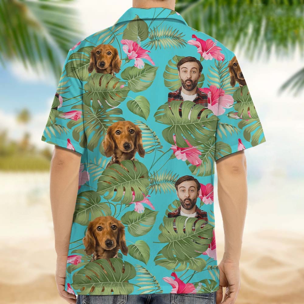 Upload Photo Dog And Face Hawaiian Shirt HO82 TA29 888379
