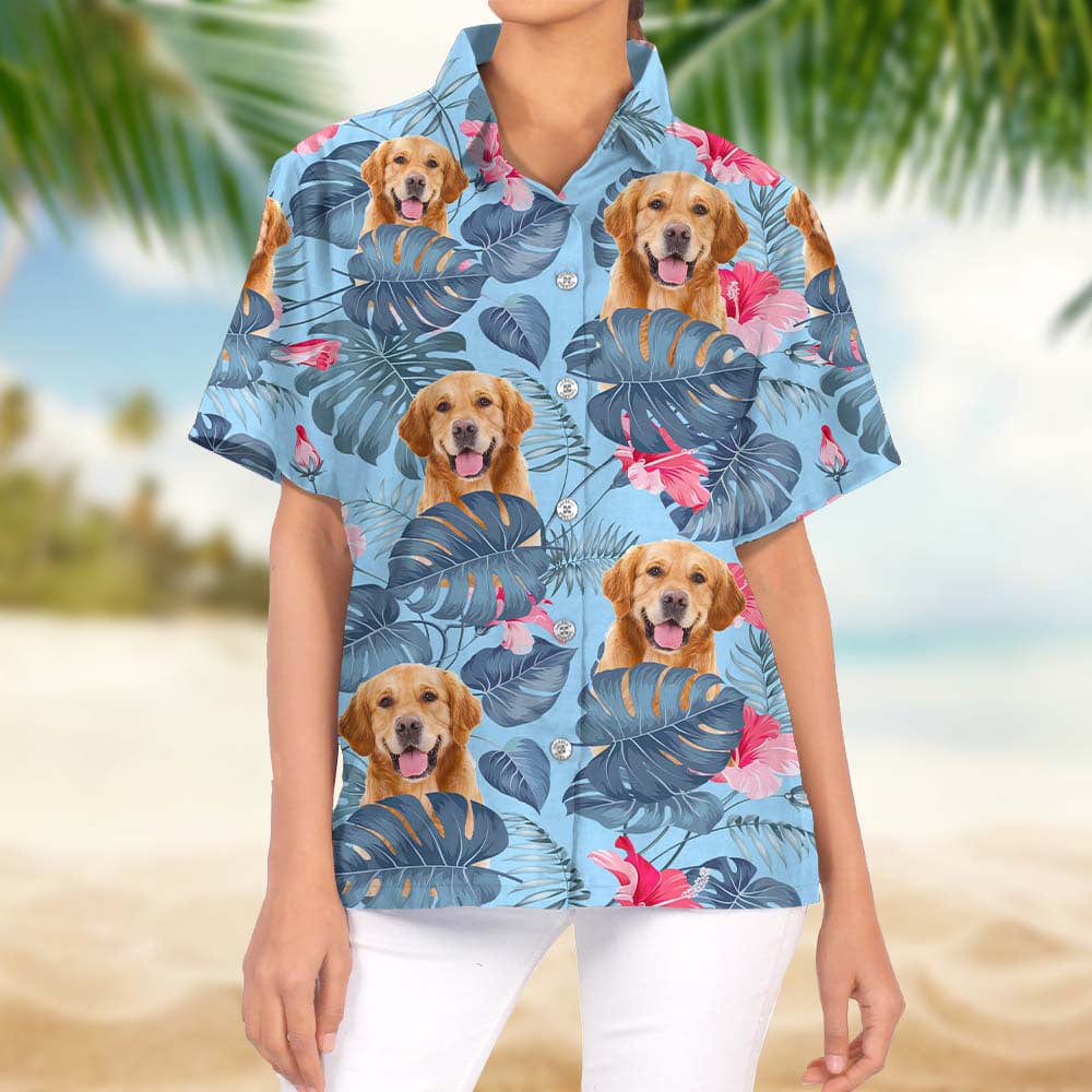 Upload Photo Dog Women's Hawaiian Shirt K228 888326