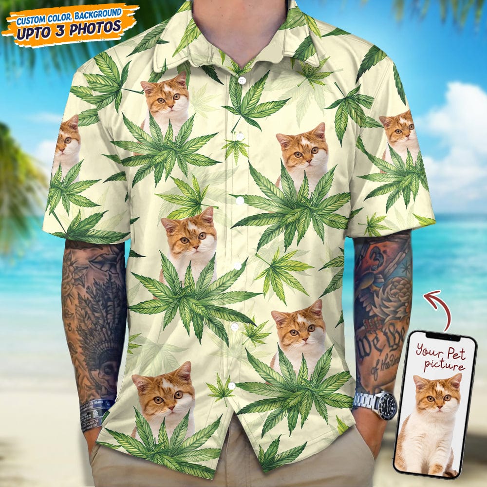 Upload Photo I Like Cats And Weed Hawaii Shirt N304 889284