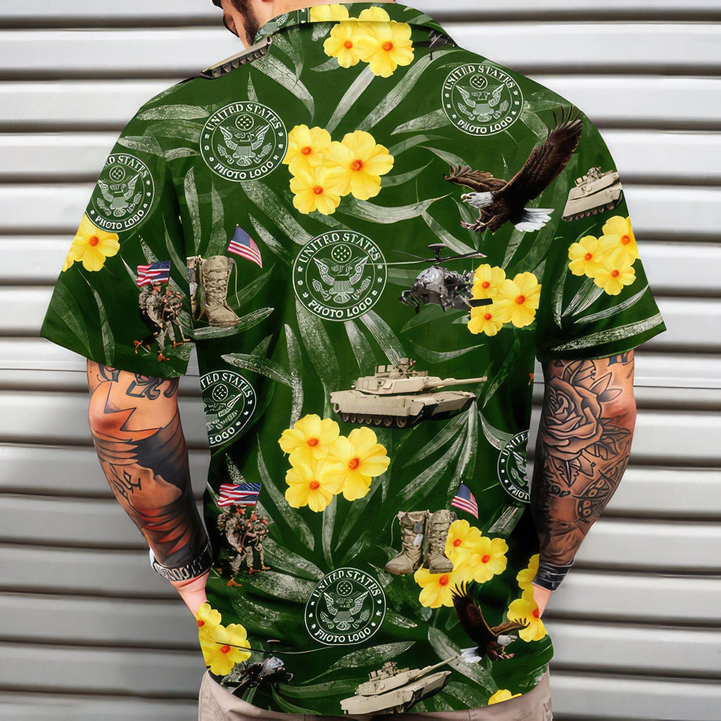 Upload Photo logo Hawaiian Shirt, US Military N369 369963