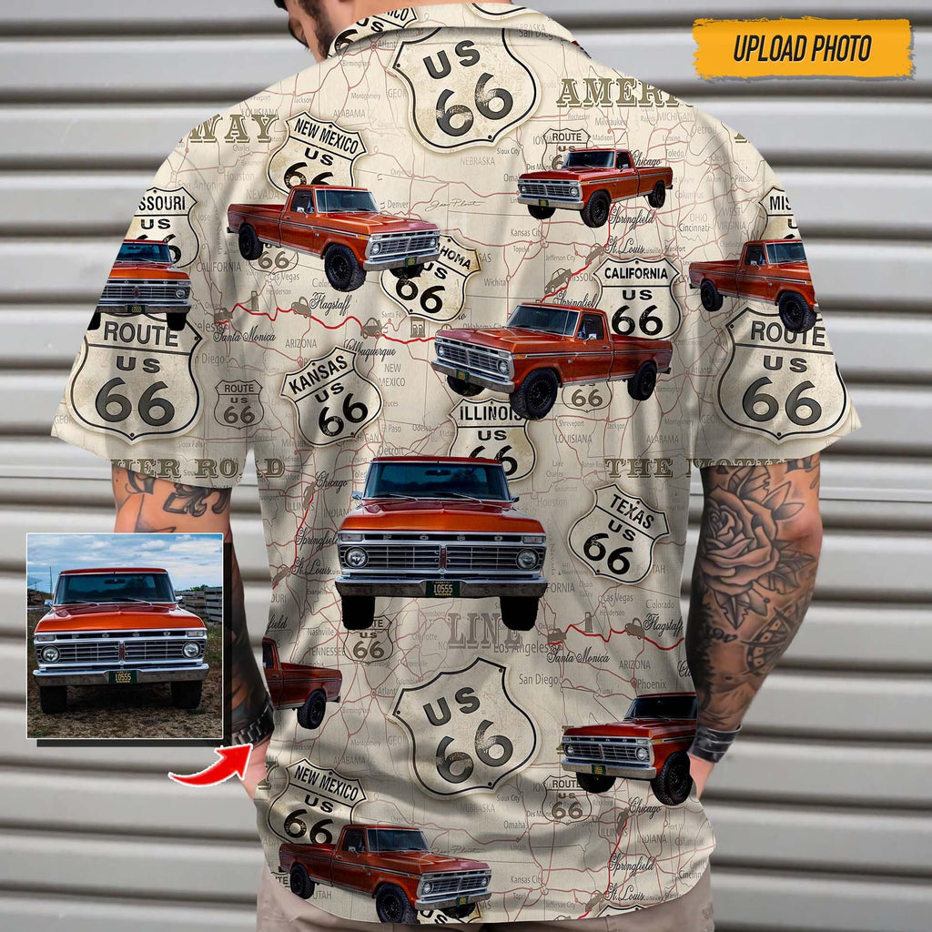 Upload Photo Pickup Truck Hawaiian Shirt, N304 888421