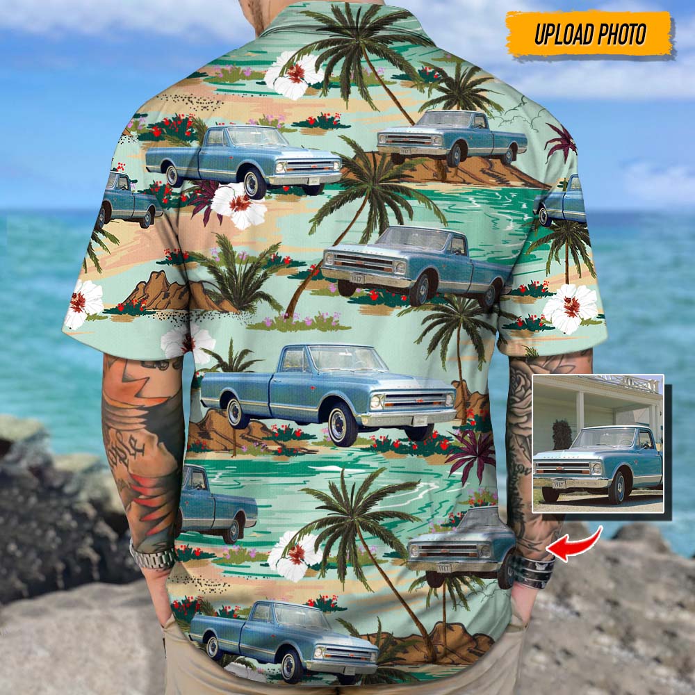 Upload Photo Pickup Truck Hawaiian Shirt, N304 888421