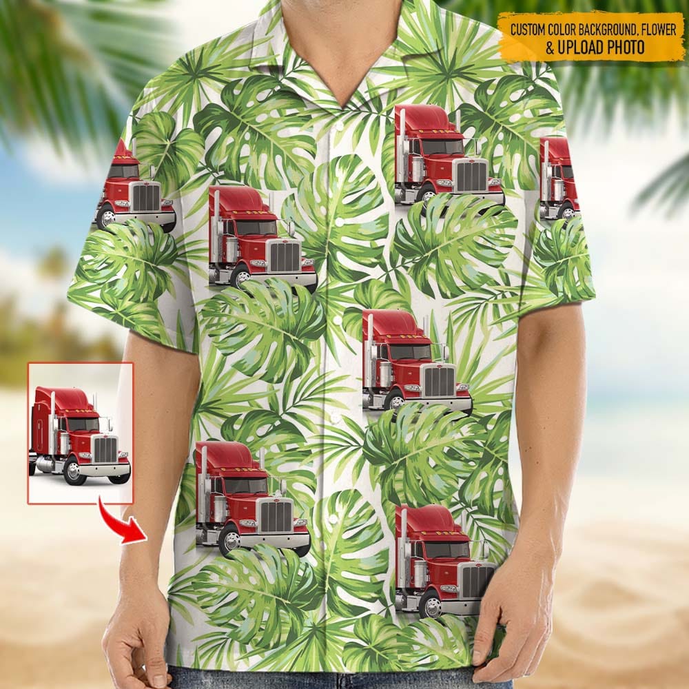 Upload Truck Photo Hawaiian Shirt, 888387