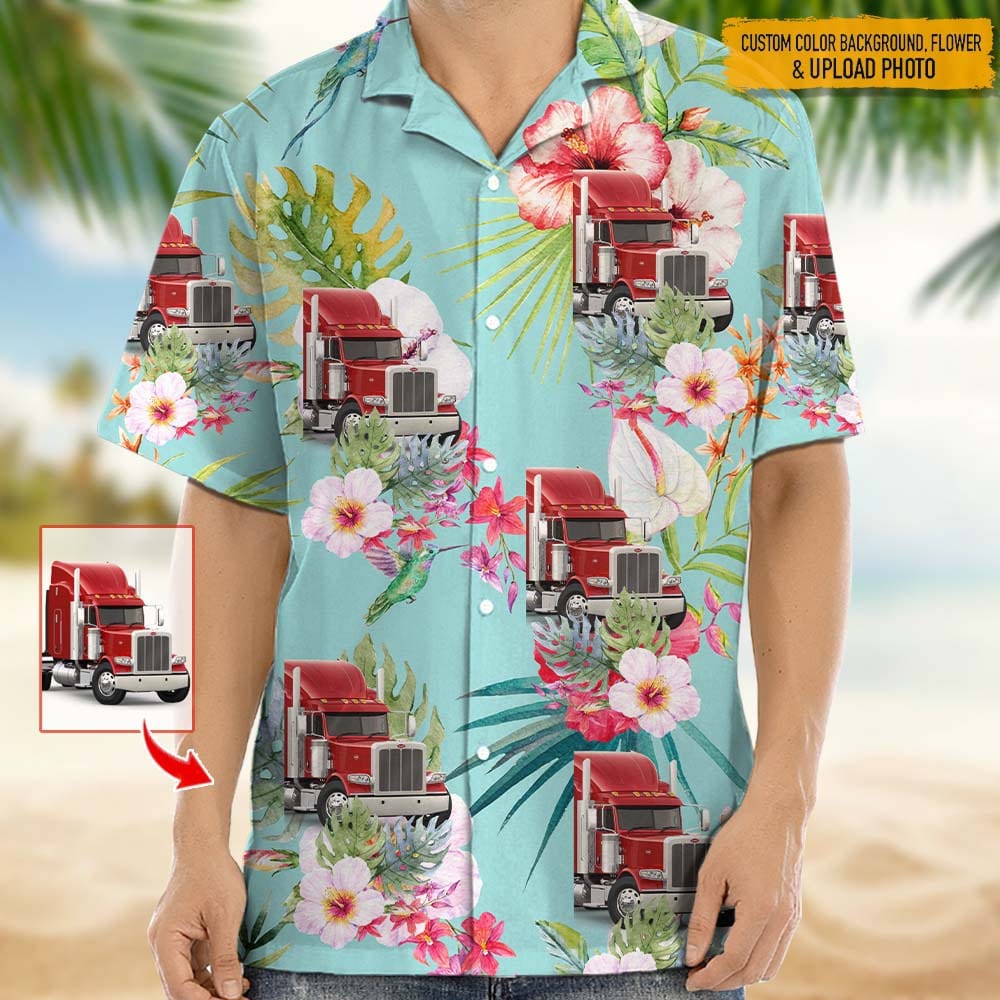 Upload Truck Photo Hawaiian Shirt, 888387