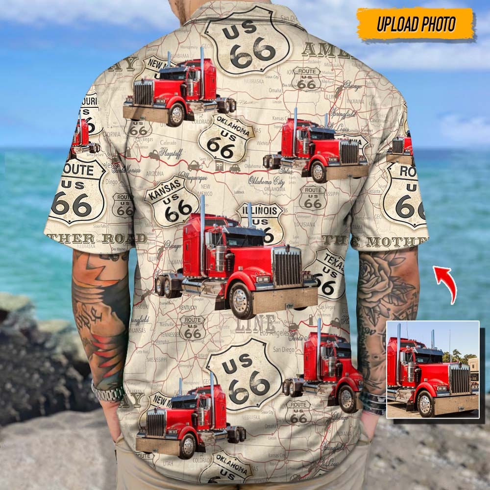 Upload Truck Photo Hawaiian Shirt, N369 222386