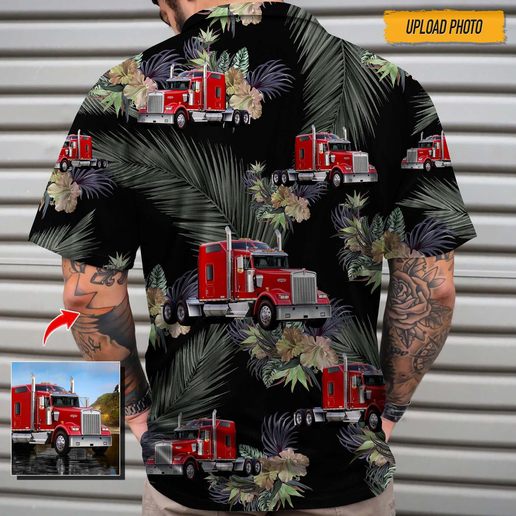 Upload Truck Photo Hawaiian Shirt, N369 222386